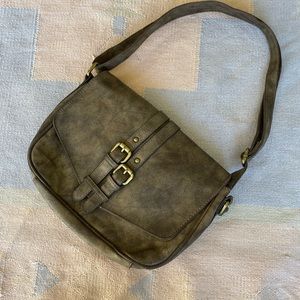 Merona golden bronze antique finish crossbody
